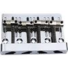Guyker Ponte Basso a 4 Corde ad Alta Massa con Sellette in Ottone Vintage Lavorate a CNC per Basso Elettrico Jazz (GB403, Cromato)