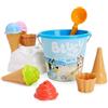 Toyland® Bluey & Bingo Set Secchiello e Paletta da 14 Pezzi con Coni Gelato - Gioco con Sabbia e Acqua - Giocattoli da Spiaggia - età 2 Anni +