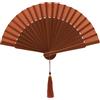 MAPIMANIA - Ventaglio da Borsetta Pieghevole Color Rosso in Legno e Seta con Custodia, Ventagli Matrimonio, Ventaglio Giapponese Resistente Dipinto a Mano