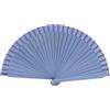 MAPIMANIA - Ventaglio da Borsetta Pieghevole in Legno Laccato bifacciale Dipinto a Mano Color Azzurro, Ventagli Matrimonio, Ventaglio Giapponese Resistente