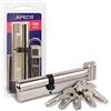 Generic APECS SM-100(40C/60)-C - Cilindro per serratura della porta di casa con 5 chiavi, Argento