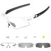 SCVCN Fotocromatici Occhiali Da Ciclismo Uomo Donne TR90 Occhiali Da Sole Sportivi Anti-UV 400 Chiaro Occhiali MTB Bicicletta Accessori Che Corrono Corsa Guida Occhiali Bici Nero