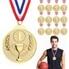Hianjoo 12 Pezzi Medaglie Premiazioni Metallo Medaglie per Bambini Oro/Argento/Bronzo, in Lega di Zinco per Concorsi Sportivi Calcio Pallacanestro Tennis Festa Regalo Ortografia Api Medaglia Bambini