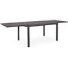 KONTE.DESIGN Tavolo allungabile PELAGIUS in alluminio antracite 135x90 cm - 270x90 cm