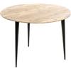 HAKU Möbel Tavolino acacia, nero, Legno massiccio, metallo - Dim.: A 46 cm x Ø 65 cm, Stile: Moderno