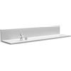 Mama Store Mensola Ripiano 90cm a L da Muro, Bianco Artico, 90CM x 22CM x 13CM
