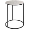 HAKU Möbel Tavolino nero, argento, metallo - Dim.: A 60 cm x Ø 46 cm, Stile: Moderno