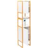 Avilia Mobiletto Salvaspazio da Bagno a 2 Ante in Legno e MDF 33x33x170cm - Mobile a Colonna Modulare Versatile con Ripiani Interni, Ideale per Organizzazione Bagno, Bianco