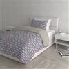 Italian Bed Linen Set Copripiumino Fantasy, Lavorato in Italia - Parure Copri Piumino - Sacco Piumone 200x200 cm con Patella e Federe Cuscino, Piazza e Mezza, Zig Zag