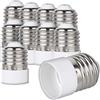 kwmobile 10x Adattatori Lampadine da E27 a E14 - Virole Trasformatori Portalampada per Luci da Tavolo e Lampadario - Attacchi Lampadina LED e Alogena