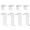 JJWUYUE 4 Pcs Supporti a Morsetto per Tende a Rullo, Supporti a Morsetto Lungo per Klemmfix Tende a Rullo Doppie, Ganci Tende Finestre PVC Autoadesivo Senza Bucare per Porta a Battente in PVC o Legno