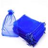 Wanfoou 100 sacchetti in organza, per matrimoni, Natale, blu