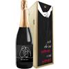 Bottle-Up Regalo San Valentino - Prosecco DOC personalizzato e cassa legno - Idea regalo per innamorati, bomboniere, anniversario di fidanzamento e di matrimonio (Innamorati, Mano nella mano)