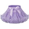 LACOFIA Gonna Tulle per Bambina a Strati Con Volant, Tutù da Principessa a Vita Elastica, Mini Gonna Bolla per Feste e Danza, Viola 2-4 Anni
