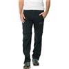 Jack Wolfskin Glastal Zip Away Pants M, Pantaloni da Trekking Uomo, Nero, 52