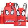 Marvel Set di zaini per la scuola, set da 5 pezzi con zaino, borsa con coulisse, astuccio, bottiglia d'acqua e portachiavi, regalo per ragazzi