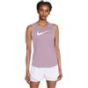 Nike Canotta Running Swoosh Lilla Grigio Donna M