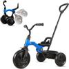 Mondial Toys QPlay Triciclo Evolutivo per Bambini ANT Plus 2 in 1 Pieghevole, Triciclo con Maniglione ad Altezza Regolabile e Rimovibile, Cinture di Sicurezza e Cestello Portaoggetti, Max 25 kg (Blu)