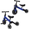 XUANYU 3 in 1 Triciclo Evolutivo Bambino, Bicicletta con Pedali Rimovibili per Bambini 1-7 Anni, Mini Bici/Girello Senza Maniglione Parentale, Bicicletta Evolutivo per Ragazze e Ragazzi (Nero-blu)