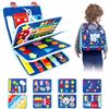 Funsland Busy Board Giochi Montessori 2 3 4 5 Anni, Pannello Sensoriale Bambini Montessori Giochi Educativi, Gioco da Viaggio Regali per Bambini