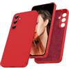 LeYi Cover per Samsung Galaxy A55 5G, Protezione Fotocamera, Custodia Sottile in TPU Morbido, Silicone Bumper Antiscivolo e Resistente Case per Samsung Galaxy A55 5G, Rosso