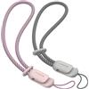 SURPHY Cordino per Cellulare,2 Pezzi Regolabili Universale Cordino,Laccio da Polso in Nylon Resistente e Antifurto,Compatibile con Ventilatori Portatili/Chiavi/Portafogli,24cm(Rosa & Grigio)