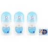 Felce Azzurra 3x BREEZE Freschezza Talcata Deodorante Roll On 50ml + 1 Confezione di Talco Felce Azzurra in omaggio, Busta da 100g
