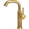 KOPYFANTAP Rubinetto Lavabo Bagno Alto,Retrò Girevole a 360° Rubinetti Lavabo Ottone Antico,Miscelatore Monocomando per Lavandino Vintage Includere Tubi Flessibili
