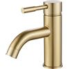 F-DEEN Rubinetto da Bagno, F-DEEN Miscelatore Monocomando Rubinetto per Bagno Lavabo,Acqua Fredda e Calda, Oro Spazzolato