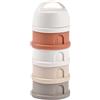 Béaba BEABA, Dosatore Latte in Polvere per Neonati, Contenitore 100% Ermetico, 4 scomparti, Made in France, Grande capacità, Utilizzo Espandibile, Facile da Trasportare, Bianco cotone/Terracotta