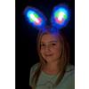 Smiffys Orecchie luminose da coniglio, blu, marabu, con LED multi-colore Halloween