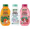 Garnier Set di shampoo delicato 2 in 1 per bambini Disney Edition, set regalo Arielle, Elsa, Re Leone, altamente tollerato, vegano, albicocca, ciliegia, 3 x 250 ml