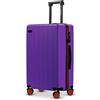 ETERNITIVE - Valigia Media Rigida in ABS, 65,5 x 43,5 x 26,5 cm 60L, Trolley Con Lucchetto TSA, Bagaglio Con 4 Ruote a 360°, Durevole, Viola