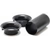 GK SOUND 1 kit AEROPORT da 16 cm con 2 flange curve e tubo reflex per subwoofer, cassa, per auto, casa, spl, colore nero, 1 kit