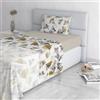 Italian Bed Linen Set Lenzuola Letto Fashion, Made in Italy- Completo Letto in Morbida Microfibra, Lenzuolo Sotto con Angoli, Telo Sopra 150x270 e Federa con Patella Interna, Singolo, Urban Giallo