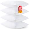 Utopia Bedding Federa impermeabile per cuscino con cerniera (4 pezzi), standard, a prova di cimici, 50,8 x 66,9 cm