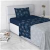 Italian Bed Linen Set Lenzuola Letto Fashion, Made in Italy- Completo Letto in Morbida Microfibra, Lenzuolo Sotto con Angoli, Telo Sopra 150x270 e Federa con Patella Interna, Singolo, Fireworks