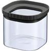 Westmark Barattolo in vetro con coperchio in silicone - Pratico barattolo con coperchio per conservare pasta, spezie, tè, dolci e altro, quadrato, impilabile - 655 ml