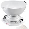 Westmark Bilancia da cucina con ciotola - Set pratico per pesare ingredienti per dolci o per cottura, impilabile, ciotola da miscelazione 2,3 litri, bilancia bianca