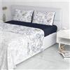 Italian Bed Linen FASHION Completo Letto made in italy, microfibra, Travel Life, Matrimoniale