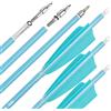 surwolf 31 frecce in Carbonio tiro con L'Arco frecce di Caccia 500 600 Spina Dorsale Bersaglio frecce di Pratica per Compound/Recurve/Long Bow Caccia tiro 6/12pcs (Spine 600, 12pz., Blu)