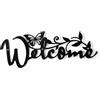 NBEADS Benvenuto in Metallo Wall Art Decor, Farfalla Decorazione da Parete in Metallo Wall Art per La Casa, Camera da Letto, Soggiorno, Bagno, Cucina, Hotel, Decorazione da Parete, 11.5x30cm