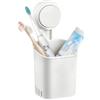 ilikable Porta Spazzolino a Ventosa Porta Spazzolini Bagno Senza Foratura Portaspazzolino Bagno Elettrico Impermeabile Organizer Portaspazzolino per Spazzolino, Dentifricio e Rasoio