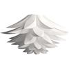 kwmobile Lampadario Puzzle Fiore di Loto - Paralume per Lampada a Sospensione e da Terra - Illuminazione Interni Design Floreale Diametro 50cm Bianco