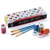 int!rend Colori Acrilici Metallizzati Tubi - 14 Barattoli Acrylic Paint da 18 ml - Colori Argilla Carta Legno Pietra - Vernice Metallizzata Acrilica con 3 Pennelli