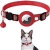 Generico Collare per gatto Airtag, compatibile con Apple Airtag, fibbia di sicurezza anti strozzamento per gatti, gatti e cani piccoli, GPS Chat airtag non inclusa (rosso)