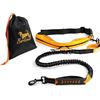 Barkswell Guinzaglio Mani Libere per Cani - Guinzaglio da Corsa per Cani - Guinzaglio Cintura Dog Trekking/Jogging - Guinzaglio Canicross Fino a 60 Kg