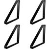 Amig - Set da 4 Staffe Triangolari per Scaffali Industriali - 211 x 261 x 30 mm - Acciaio Nero Opaco - Supporto da Parete per Mensole - Design Funzionale e Resistente - Ideale per Scaffali da Parete