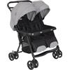 Graco - DuoRider™ Passeggino Doppio leggero con due sedute affiancate, dalla nascita fino a circa 3 anni (max 15 kg), si chiude con una sola mano, Steeple Gray