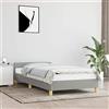 Tidyard Struttura letto,Giroletto,Singolo,Moderno,in Tessuto,Grigio Chiaro,con Testiera,80x200 cm,Letto a Molle in Tessuto,Letto con Doghe,Sttruttura Letto,Singolo,Tessuto